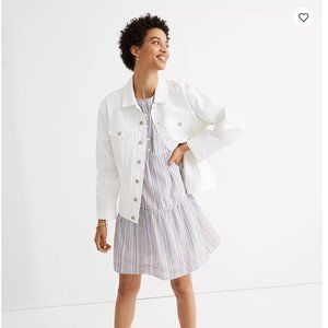 Madewell Oversized Trucker White Denim Jean Jacket - Size S